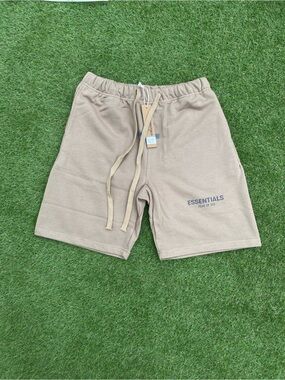 Essentials Men's Beige Cotton Shorts